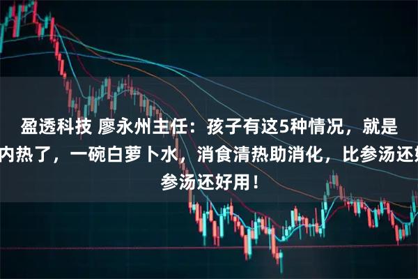 盈透科技 廖永州主任:孩子有这5种情况,就是积食内热了,一碗白萝卜水,消食清热助消化,比参汤还好用!