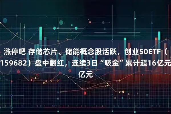 涨停吧 存储芯片、储能概念股活跃,创业50ETF(159682)盘中翻红,连续3日“吸金”累计超16亿元